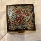Volupte Usa Vintage Gold Tone Floral Powder Compact Mirror