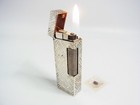 Working Dunhill Rollagas Lighter Silver Plated With Flint  b93