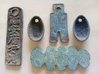 5pcs Ancient China Old Dynasty Bronze Statues