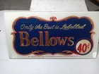Bellows Whiskey  bourbon Advertising Reverse Paint Glass Sign Liquor New York Ny