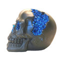 Skull With Blue Geode Figurine Statue Skeleton Halloween