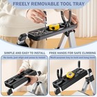 5 Ft  Aluminum Folding Step Ladder With Retractable Handgrip  330 Lbs  Capacity