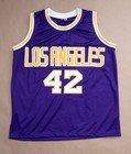 James Worthy Signed Custom La Lakers Purple Basketball Jersey   Beckett Coa