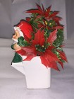 Relpo Vintage Christmas Spaghetti Planter Santa Telephone Rare Htf Kitsch 