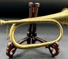 Antique Brass Bugle Without Screws With Solder   Brazing 11 1 8 