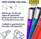 Clipper Lighters - Refillable  Classic Lighters  Flow - Display Of 48 Lighters 