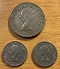 1962 Great Britain Coin Lot Florin Two Shillings   2 Sixpence Qeii