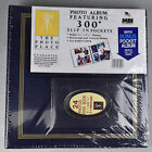 New Photo Place Picture Album Blue Faux Leather 3 5x5 300 Pockets   Extra Pages