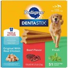 Pedigree Dentastix Dog Treats For Large Dogs Fresh Flavor Dental 102 Ct  2 X 51 