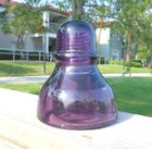 Great Darker Purple Cd 490 Agee Australian Glass Insulator  d 