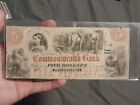 1800s Commonwealth Bank Philadelphia 5  Note 