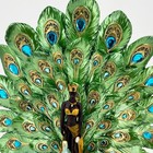 Oshun Orisha Statue Peacock Figurine Yoruba Santeria African Spiritual Decor