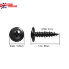  250 Pcs  8  1  Black Truss Head Wood Screws Quick Metal Self Tapping Zinc Oxide
