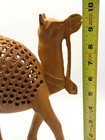Hand Carved Wooden Camel Sculpture With Indian Jali Work   Inner Camel 9 75 