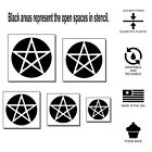 Set Of 5 Pentagram pentacle Star Stencils In 5 Sizes  Halloween gothic wiccan