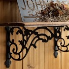 2 Pack 15 8  x 9 5   Large Decorative Cast Iron Shelf Brackets Antique Black