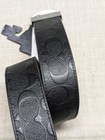 New Coach Buckle Dress Belt Signature Black Leather Os One Size Nwt