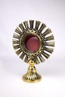 Antique Style Polished Brass Sunburst Reliquary For Church home Use 10 5 Inches