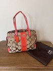 Authentic Coach Signature Stripe Drawstring Tote    Dust Bag Y2k