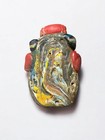 Antique Face Glass Pendant - Rare Phoenician Mosaic Face Bead p1015 