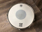 Ludwig Brass Lm303 Snare Drum Black   White Badge Remo Head Excellent Shape 