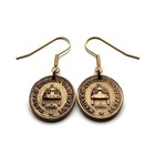 1894 Hungary Magyars 2 Filler Coin Earrings Saint Stephen Crown Budapest E000129