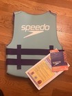 Speedo Youth Swimming Life Jacket Vest Pfd Uscg Watercolor Youth 50lb-90lbs New