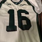 Game Worn Used Nike Tulane Green Wave Football Jersey  16 Medium With Patch