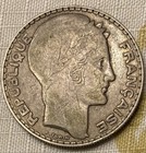 1933 20 Francs P  Turin French Silver Coin Excellent Condition 
