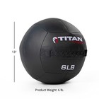 Titan Fitness 6 Lb Composite Wall Ball  Soft Shell Poly-composite Laminate