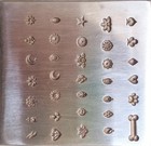34 Impression Multi Design Shot Plate Impression Die     Charm Die- Dog Bone