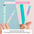 Bona Fide Beauty Czech Glass Nail File Pastel Green Violet With Case