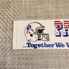 Vtg Nfl New England Patriots Fan Decals Official Bumper Sticker White Patriotic 