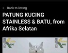 Patunc Kucing Stainless Steel Cat Head  11 5 In Tall South Africa Vtg