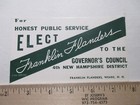 Vintage 1 New Hampshire Ink Blotter Franklin Flanders Governor s Council
