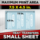 Custom Screen Printed Plastisol Heat Transfers   1 Color   Size 7 5 X 4 5 In 