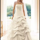 David s Bridal Strapless Taffeta Gown Op9102