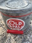 Old Pal Galvanized Minnow Bucket 9   x9    Wood Handle Great Graphics Super Clean