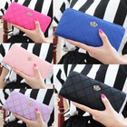 Women Pu Leather Zip Wallet Long Clutch Phone Bag Card Holder Pocket Purse Gift