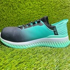 Skechers Tilido-ombray Women Size 6 5 Black Blue Composite Toe Safety Work Shoes