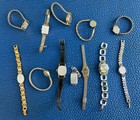 12 Lot Vtg 1950s - 1970s Ladies Watches  not Working Bulova Gruen Fairfax Elgin