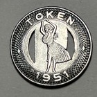 1951 Honolulu  Hawaii Hi Honolulu Rapid Transit Company One Fare Transit Token