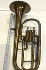 Vintage Cousnon Paris Brass Alto Horn French Military Band Instrument As-is