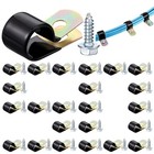 50 Pcs Stainless Steel Cable Clamp Rubber Coated Insulated Brake Line 1 2 