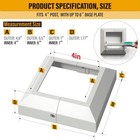12 Pack 4 x4  Aluminum Deck Post Base Covers Split Type Skirts White