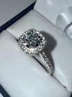 Estate Solid 10k White Gold 4 7mm Round-cut Diamond Engagement Ring Size 7