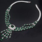 Bridal Large Wedding Cz Necklace And Earrings Sets Fashion Wedding Jewellery Set