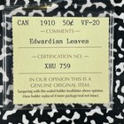1910 Canada 50 Cents Iccs Vf20 Lot ov1929 Silver  Edwardian Leaves