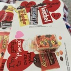 Set Of 8 Vintage Hershey s Valentine s 1980s Cards Thin Paper Reese   s Pieces