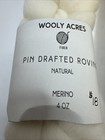 New Lot Of 2 Natural Merino Wool Pin Drafted Roving 4oz Ea Clean   Soft Spinning